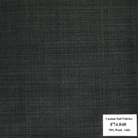 [ Hết hàng ] F74.040 Kevinlli V6 - Vải Suit 70% Wool - Xám Trơn
